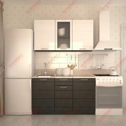 Кухонный гарнитур Белый глянец "Техно" 1400мм - Кухни для Вас
