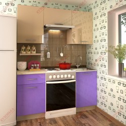Кухня Персик металлик/ фиолетовый глянец - Кухни для Вас