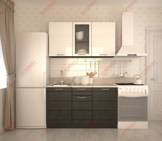 Кухонный гарнитур Белый глянец "Техно" 1400мм - Кухни для Вас
