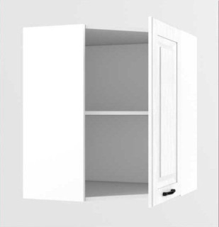 Белый вегас Навесной угловой шкаф 600х600 мм - Кухни для Вас