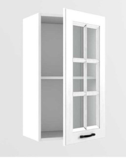 Белый вегас Навесной шкаф 400 мм 1 дверь со стеклом - Кухни для Вас
